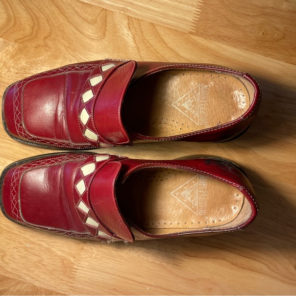 90s Vintage John Fluevog Buick Park Ave Diamond Loafers - Burgundy Women’s 6 - Picture 7 of 11